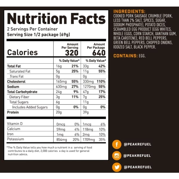 Peak Refuel Breakfast Skillet GEAR 4 Peak Refuel Breakfast Skillet GEAR